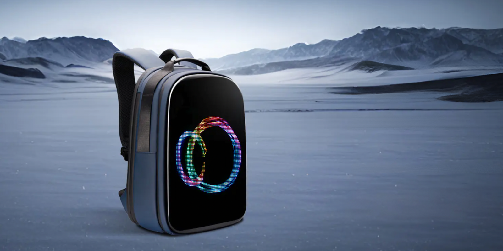 NeuronPack wearable LED display expressing colorful pixel art