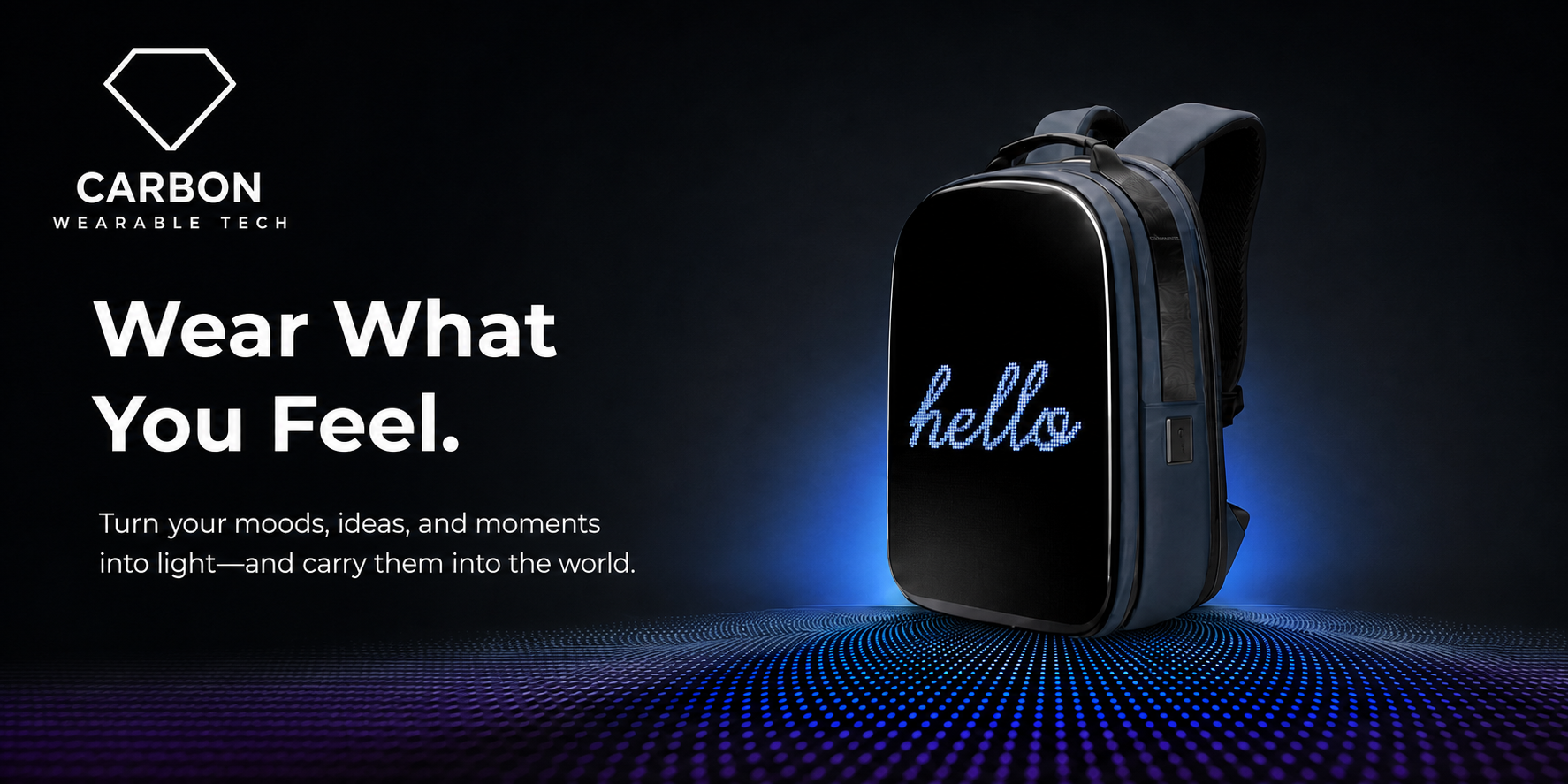 Carbon NeuronPack LED backpack for personal expression